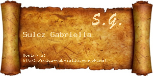 Sulcz Gabriella névjegykártya