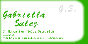 gabriella sulcz business card
